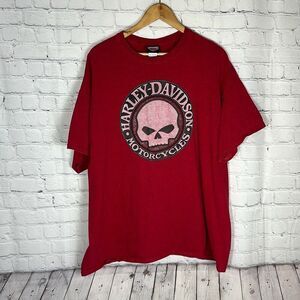 Harley Davidson MotorCycles Brandon FL Short Sleeve Tshirt  size 2XL Red 2017
